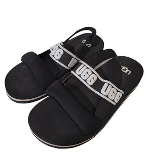 Ugg Zuma kids sing black and white sandals size 3 big girls